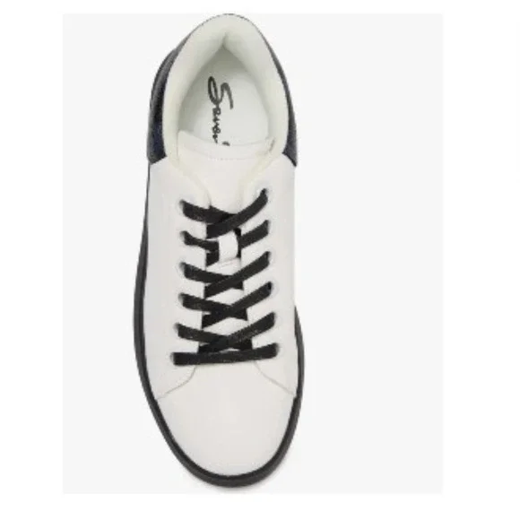 Size 11 Low Top Sneaker Platform Sneaker Black & White Platform 11M Lace Up New - Picture 4 of 5